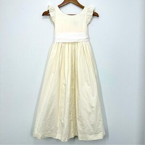 J. Crew Crewcuts Girls Flutter Sleeve Ivory Cream Tulle Dress Girls Size 10 NWT